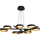 Axyaa Metal Acrylic LED Chandelier Modern Pendant Light Living Room Wall Lamp