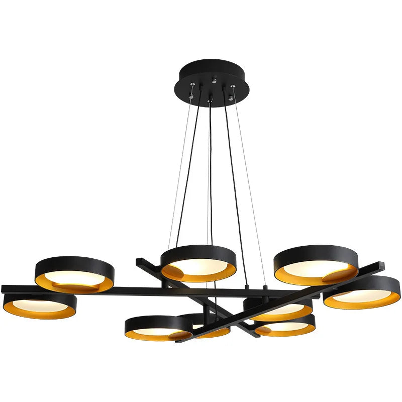 Axyaa Metal Acrylic LED Chandelier Modern Pendant Light Living Room Wall Lamp