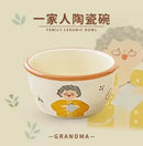 Axyaa Ceramic Bowl Set - Stylish Rice, Noodle, and Soup Bowls for Family Tableware
