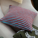 Axyaa Plush Contrast Stripe Cushion Cover for Elegant Living Room Decor