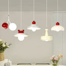Axyaa Kids' Room Hanging Lamp Milky White Yellow Red Ceiling Suspension Lamps