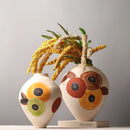 Axyaa Hand-painted Coffee Beans Ceramic Vase