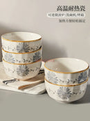 Axyaa Ceramic Rice Bowl Set, 4.5-inch Small Bowl, Beautiful Tableware