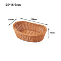 Axyaa Rattan Fruit Plate: Retro Woven Multipurpose Basket for Snacks, Candy & Sundry Storage