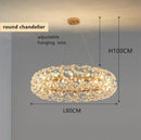 Axyaa Sun Flower Crystal Chandeliers: LED Pendant Lighting for Home Decor