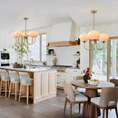 Axyaa Glass Chandelier Pendant Light for Elegant Living & Dining Room Decor