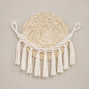 Axyaa Nordic Handmade Straw Wall Decoration, Scandinavian Rattan Hanging Decor