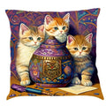 Axyaa Nordic Peacock Oil Painting Cushion Cover for Stylish Home Decor