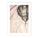 Morocco Architecture Islamic Canvas Art Print with Beige Flower Palm Tree Painting - Axyaa