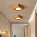Axyaa Nordic Wooden Ceiling Lamp: Simple LED Lighting for Home Decor