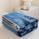 Axyaa Cartoon Pattern Flannel Blanket: Cozy Soft Plush Lightweight Throw for Sofa