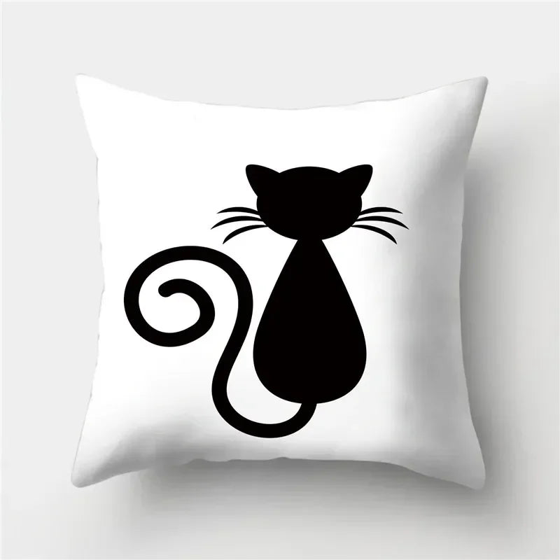 Cute Cat Cushion Cover 45x45cm - Axyaa Home Decor Pillowcases