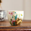 Axyaa Ceramic Teacups Flower Crafts Kung Fu Tea Sets Home Decoration Ornaments