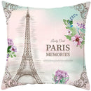 Axyaa French Landscape Pillowcase: Custom European-style Cushion Cover for Home Decor