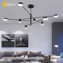 Axyaa Rotatable LED Chandelier in Gold/Black Finish for Home Decor