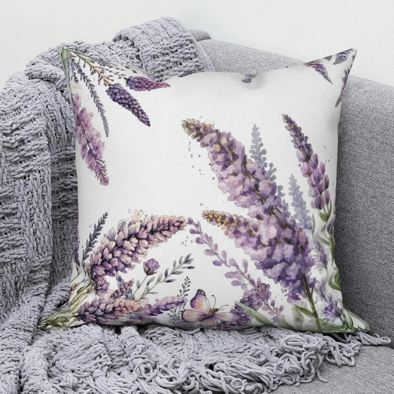 Axyaa Rose Flower Print Square Cushion Cover Pillowcase