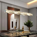 Axyaa Luxury Crystal Pendant Light - Modern LED Chandelier for Dining and Bar