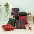 Axyaa Christmas Plaid Cushion Cover for Cheerful Home Decor