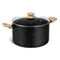 Axyaa Non-stick Soup Pot with Lid and Wood Grain Handle