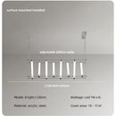 Axyaa Steel Bar LED Pendant Lights - Minimalistic Acrylic Dining Room Fixture