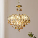 Axyaa Nordic Crystal Chandelier: Modern Luxury Ceiling Light for Master Bedroom & Dining Room