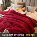 Axyaa Double Sided Wool Throw Blanket Queen Size Bed Cover
