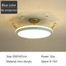 Axyaa Princess Crown Ceiling Lamp Kids' Room Starry Chandelier Indoor Lighting