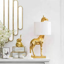 Axyaa Giraffe Resin Table Lamp Decorative Desk Light for Living Room Bedroom