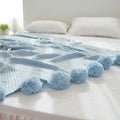 Axyaa Knitted Microfiber Blanket Throw Lightweight Cozy Sofa Bed Camping Travel