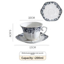 Axyaa Nordic Blue & White Porcelain Coffee Mug with Gold Border - 200ml Drinkware