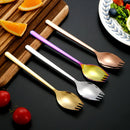 Axyaa Stainless Steel Dessert Fork and Spoon Set