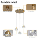 Axyaa Crystal LED Football Pendant Light Ceiling Chandelier for Home Balcony