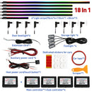 Axyaa Car Interior LED Ambient Lights - Colorful Fiber Optic Atmosphere Strips