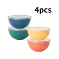 Axyaa 4pcs Bowl Set with Lid & Bento Box for Camping, Picnic, Kitchen Essentials