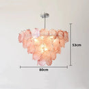 Axyaa Glass Chandeliers: Round LED Vintage Pendant Light for Dining Room & Kitchen