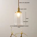 Axyaa White Ceramic LED Pendant Light Fixture with Copper Nordic Design