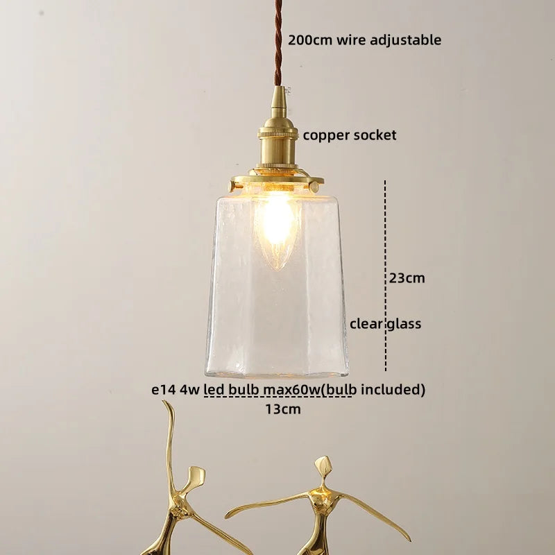 Axyaa White Ceramic LED Pendant Light Fixture with Copper Nordic Design