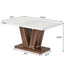 Axyaa 47-Inch White Dining Table for 4, Heavy Duty Farmhouse Kitchen Table