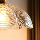 Axyaa Japanese Style LED Glass Pendant Lamp with Wood Handle