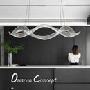 Axyaa Crystal Pendant Lamp: Elegant Luxury Dining Chandelier