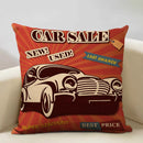 Axyaa Classic Cars Print Cushion Cover 45X45CM Pillowcase Linen Throw Pillow