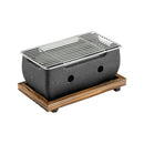 Axya Mini Tea Cooker & Portable Charcoal Grill - Korean BBQ Oven with Cast Iron Dish