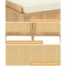 Axyaa Rattan Shoe Storage Bench with Cushion, Wooden Entryway Cabinet Organizer