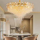 Axyaa Modern Crystal Tassel Chandelier Ceiling Pendant Lights