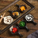 Axyaa 4-Piece Japanese Tableware Set with Chopsticks and Plum Blossom Seasoning Plates