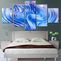 Axyaa Blue Abstract Canvas Wall Art Print for Living Room