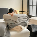 Axyaa Double Layer Milk Velvet Blanket: Warm Plush Throw for Sofa, Bed, & Nap