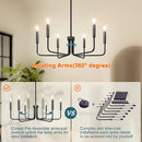Axyaa Farmhouse Chandelier: 6-Light Dining Room Industrial Lighting Fixtures