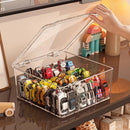 Axyaa 9-Grid Acrylic Storage Box for Cards, Toys, Models - Transparent Organizer