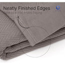 Axyaa Cotton Herringbone Queen Blanket, Cozy All Season Throw & Bed Blanket